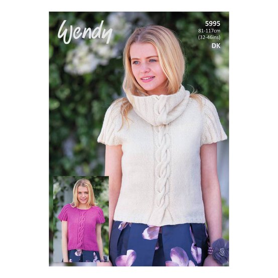 Wendy Fleur DK Cap Sleeve Sweater and Cowl Digital Pattern 5995