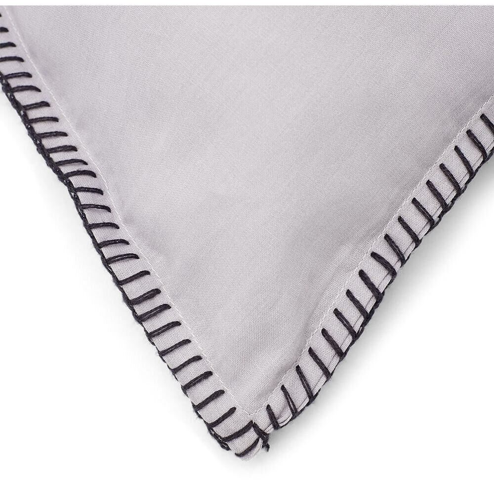 Parure de lit 2 personnes 240x220cm réversible gris uni