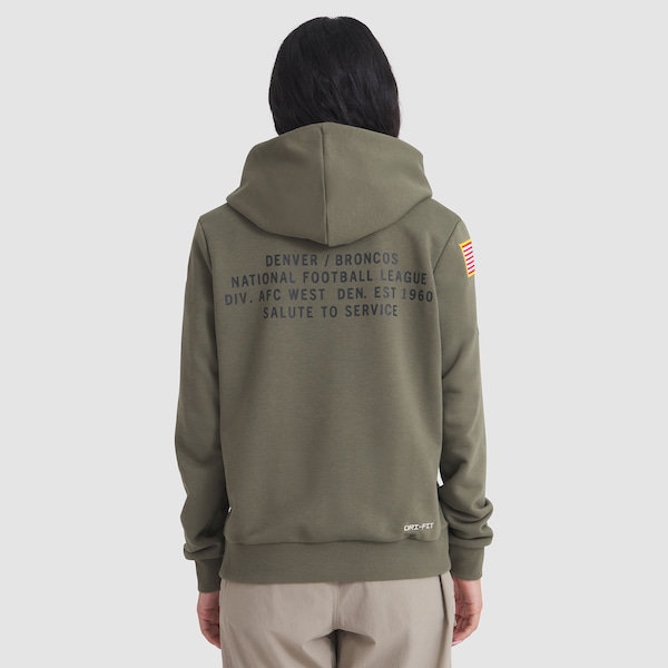 Denver Broncos Nike Women's 2025 Salute to Service Sideline Standard Issue Dri-FIT Hoodie - Olive