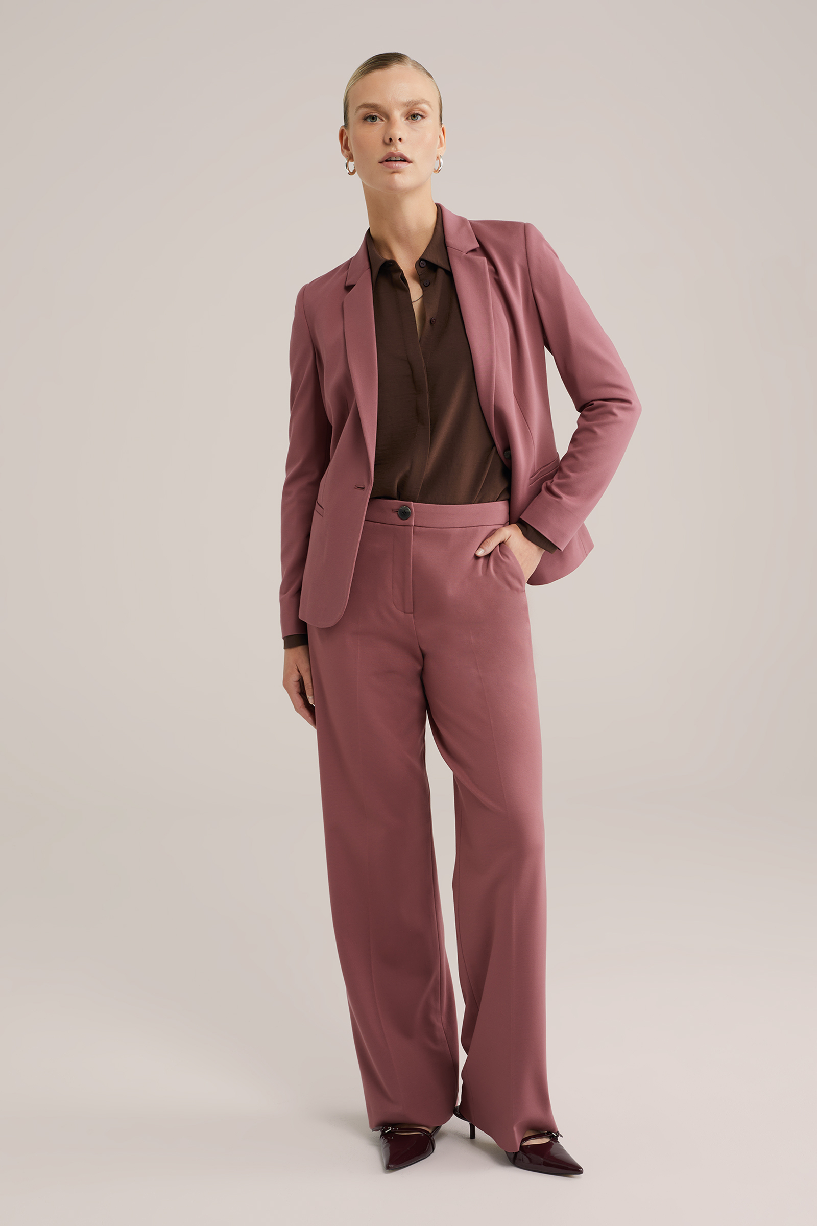 Dames blouse met fijne structuur