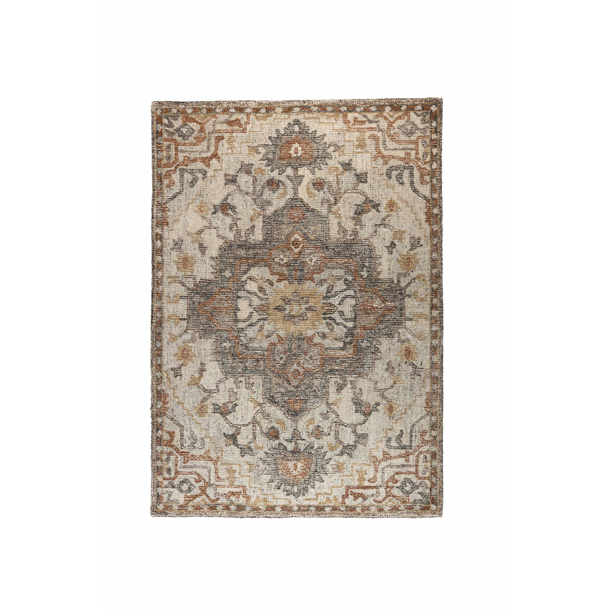Dutchbone Amori Vloerkleed Grijs/Brick 160X230