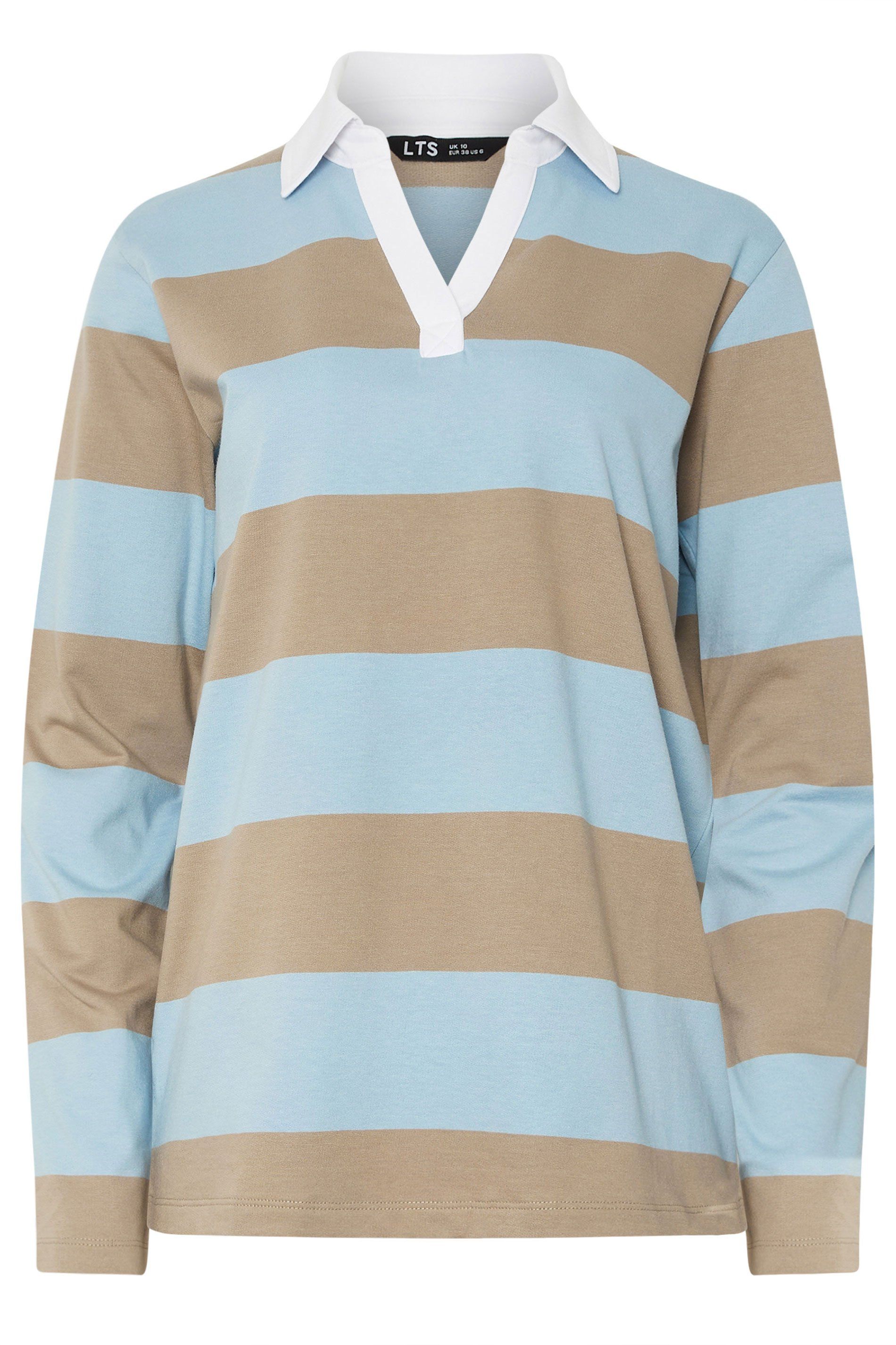 Long Tall Sally Tall Striped Rugby Sweatshirt
