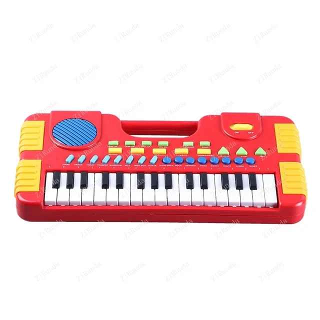 31 Keys Kids Baby Musical Toys Children Musical Portable Instrument Electronic Piano Keyboard Educational Toys for Girl(WHITE)