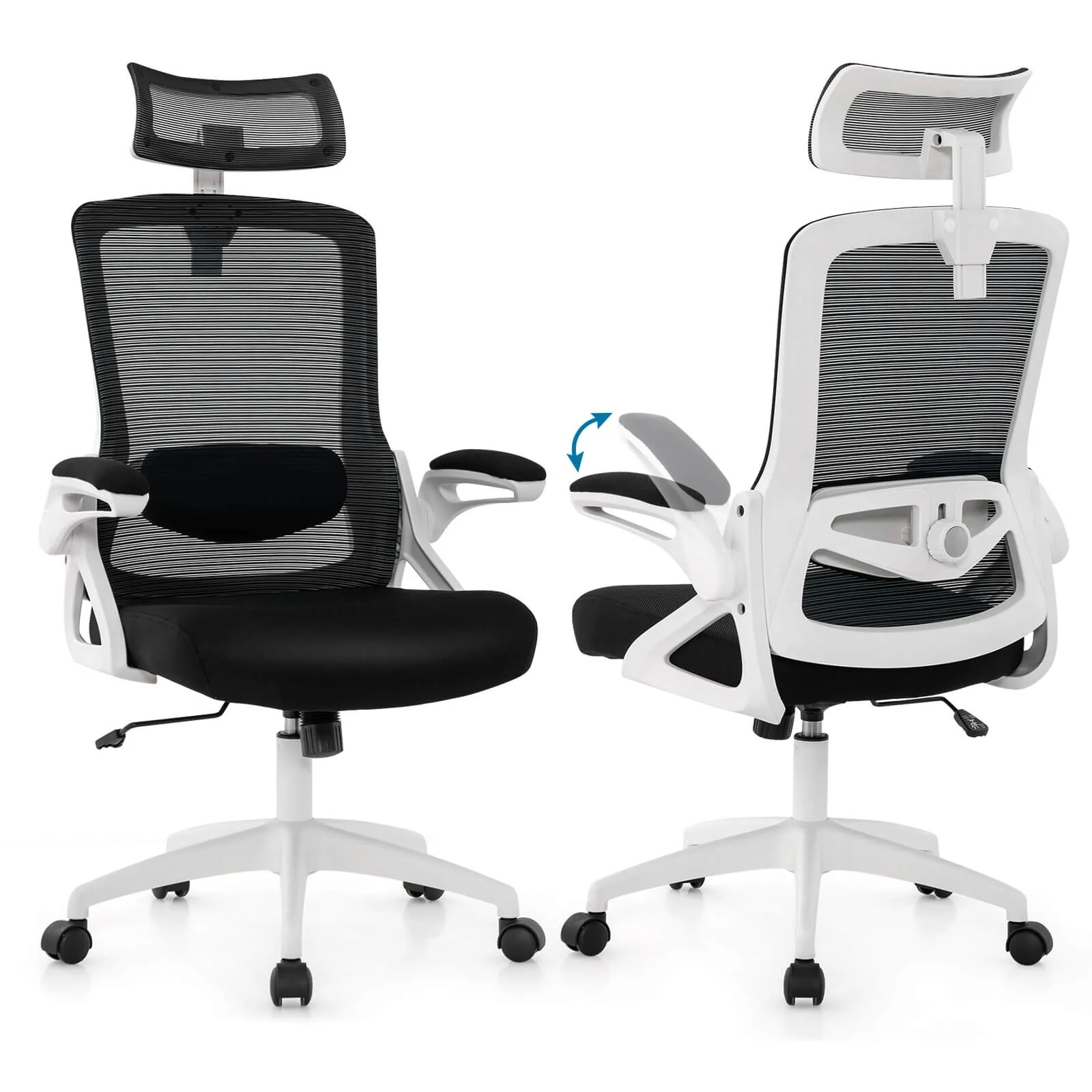 Costway Ergonomic Office Chair with Adjustable Lumbar Support Rocking - See Details