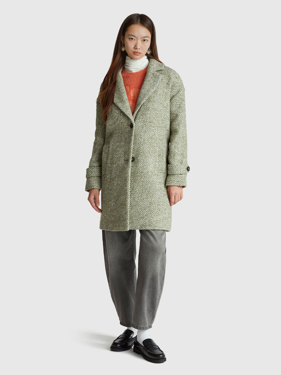 Cotton blend coat