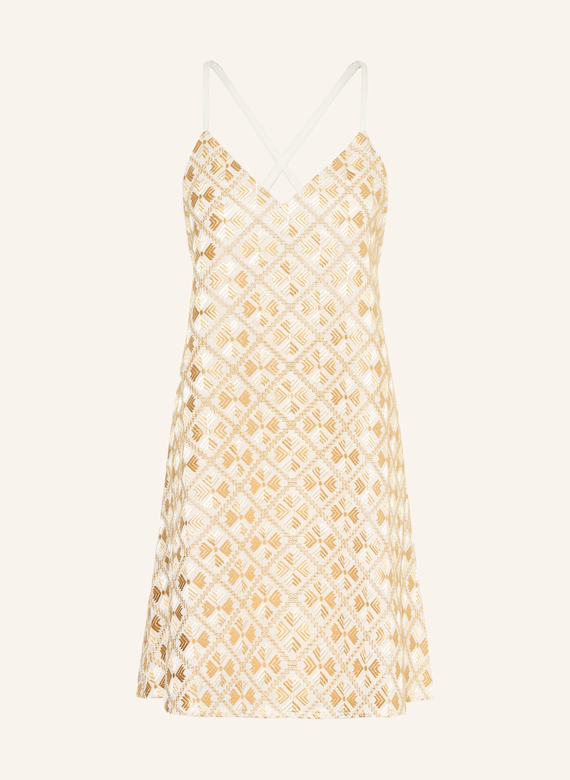 Greek Archaic Kori Strandkleid mit Glitzergarn