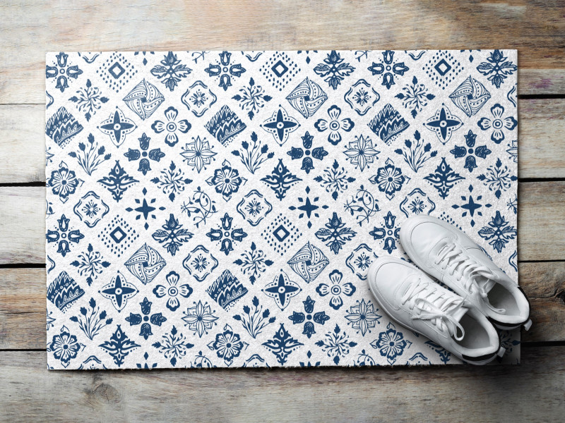 Wycieraczka domowa 60x40 Kwiaty Abstrakcja kolorowy design Tulup