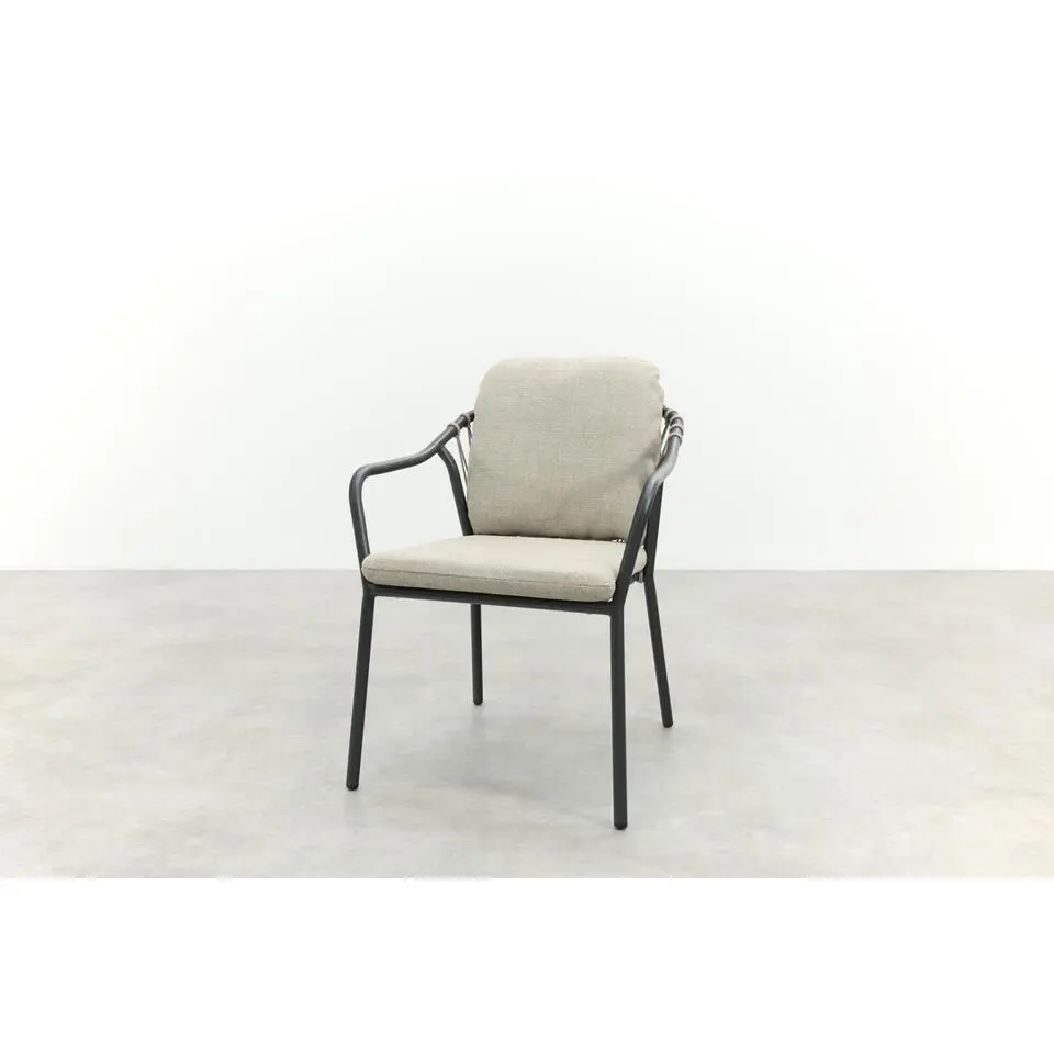VDG Pisa rope dining tuinstoel - Royal grey
