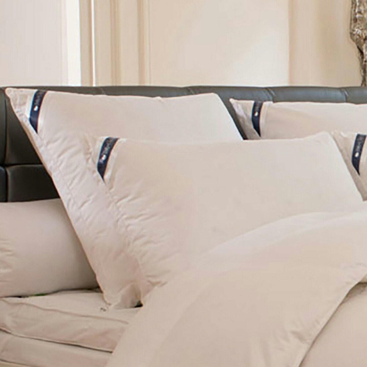 Oreiller 90% duvet d'oie, traité anti-acariens
