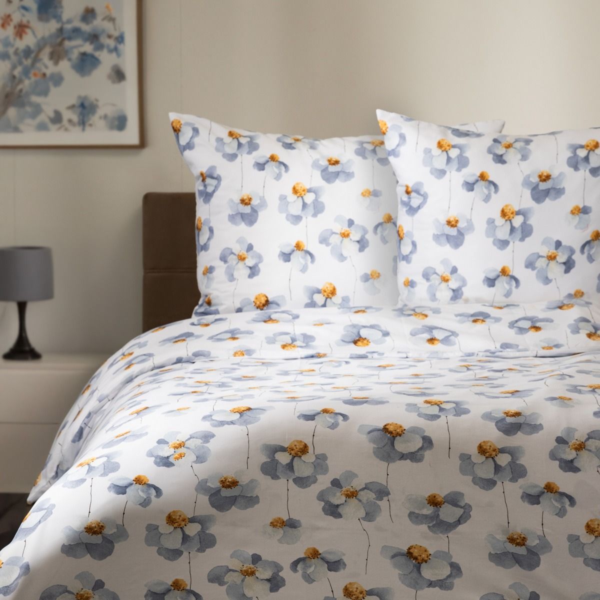 Pościel EC REITA z mikrofibry w kwiatki 160x200   2*70x80 cm