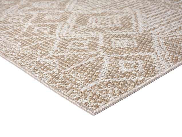 Ullah Brown and Ivory Tribal Flatweave Indoor Outdoor Rug