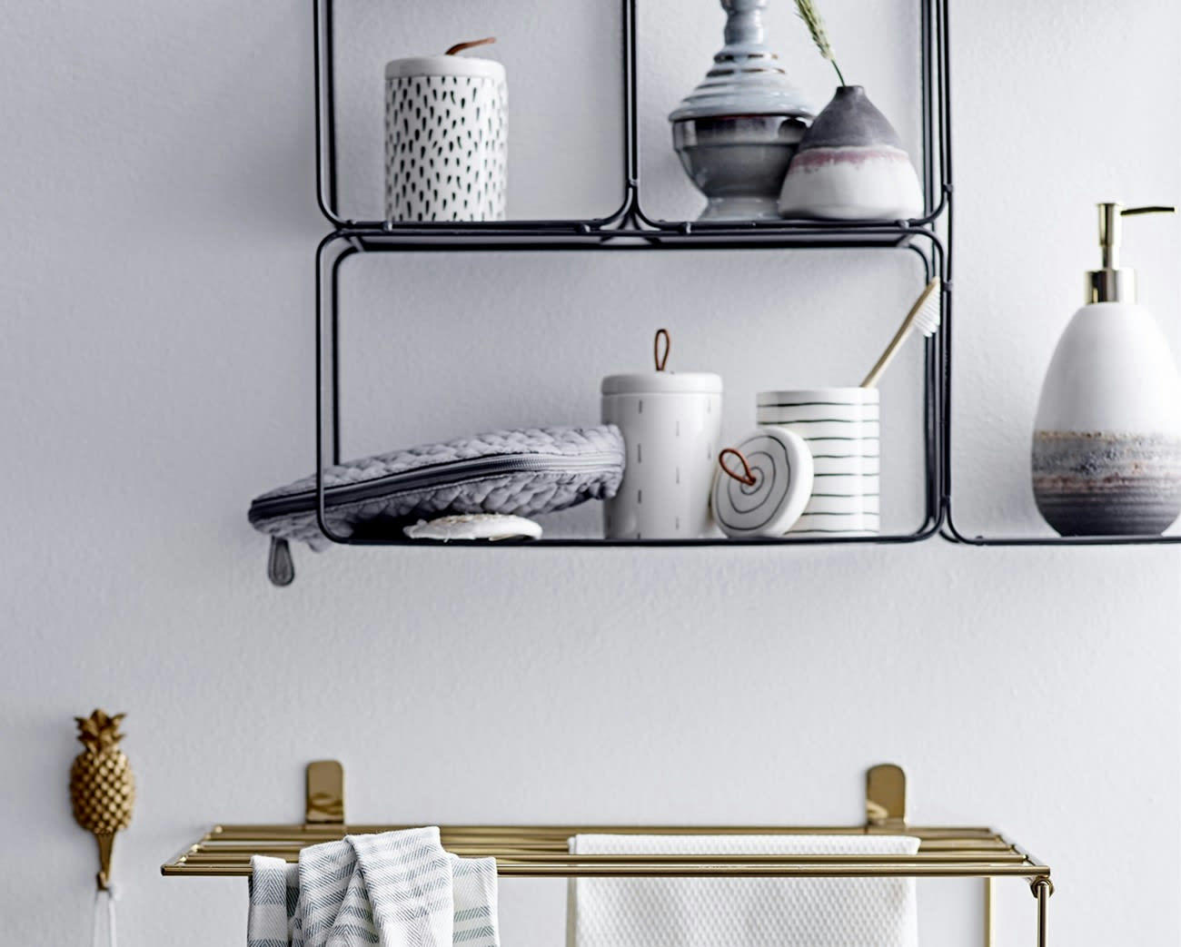 VEGAS - Etagère murale en acier noir