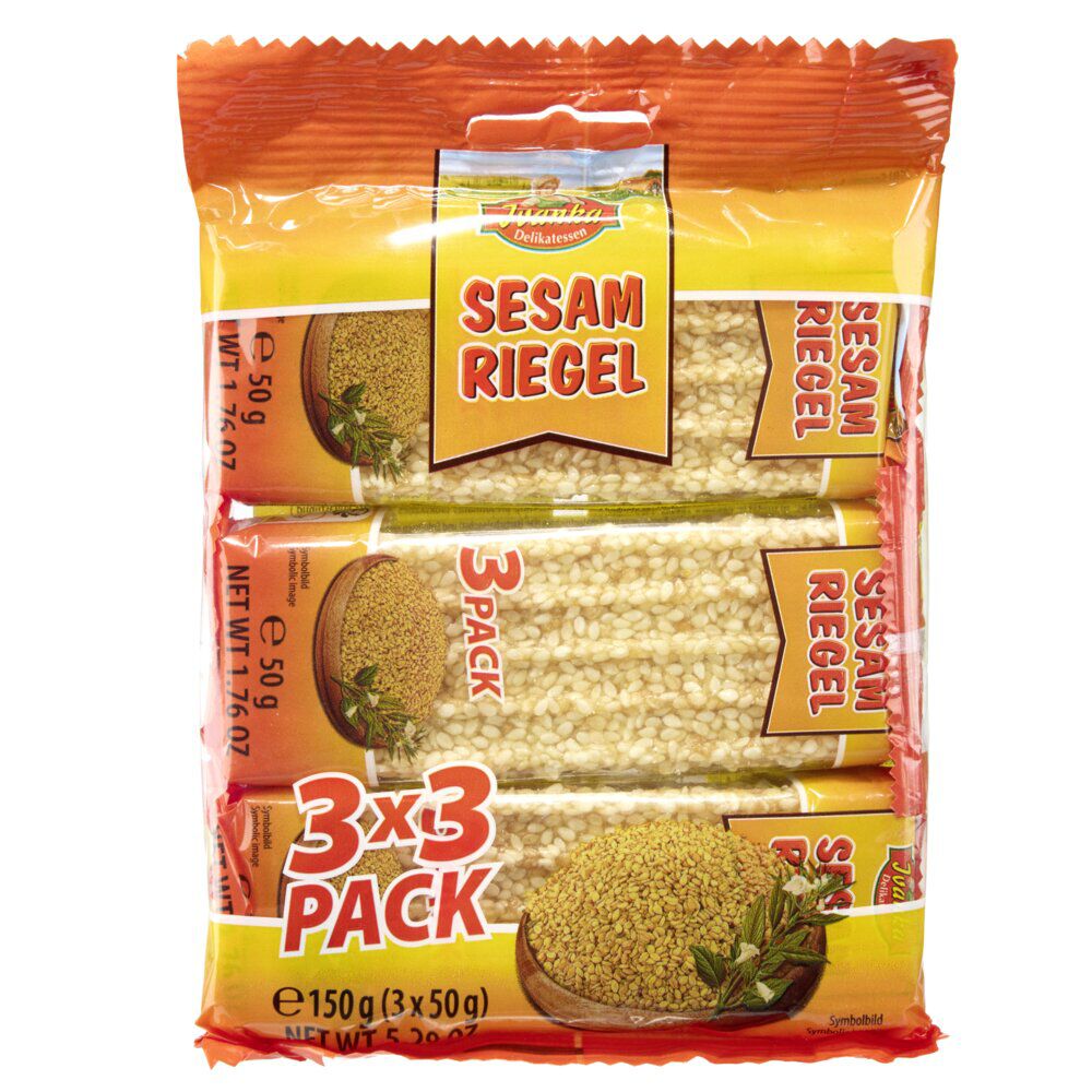 Barre craquante sésame caramélisé 3 paquets de 3 barres 3x50gr