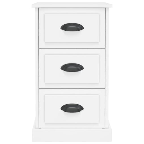 NNEVL Bedside Cabinet White 39x39x67 cm Engineered Wood
