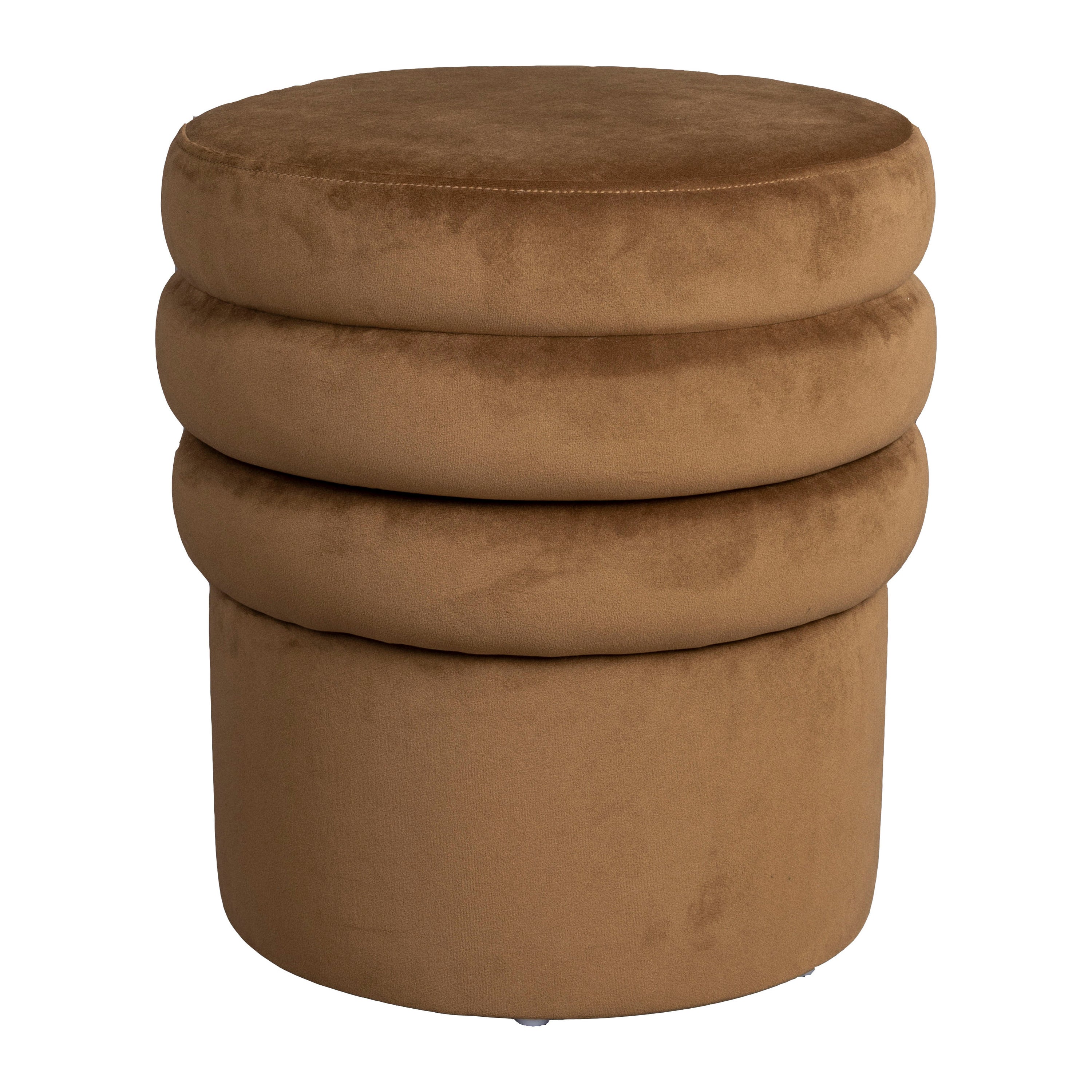 Dutchbone Aditi Poef Ø 40 cm - Cognac