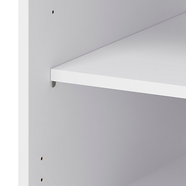 Caisson bas de cuisine surbaissé GoodHome Caraway Blanc H. 72.6 cm x l. 90 cm