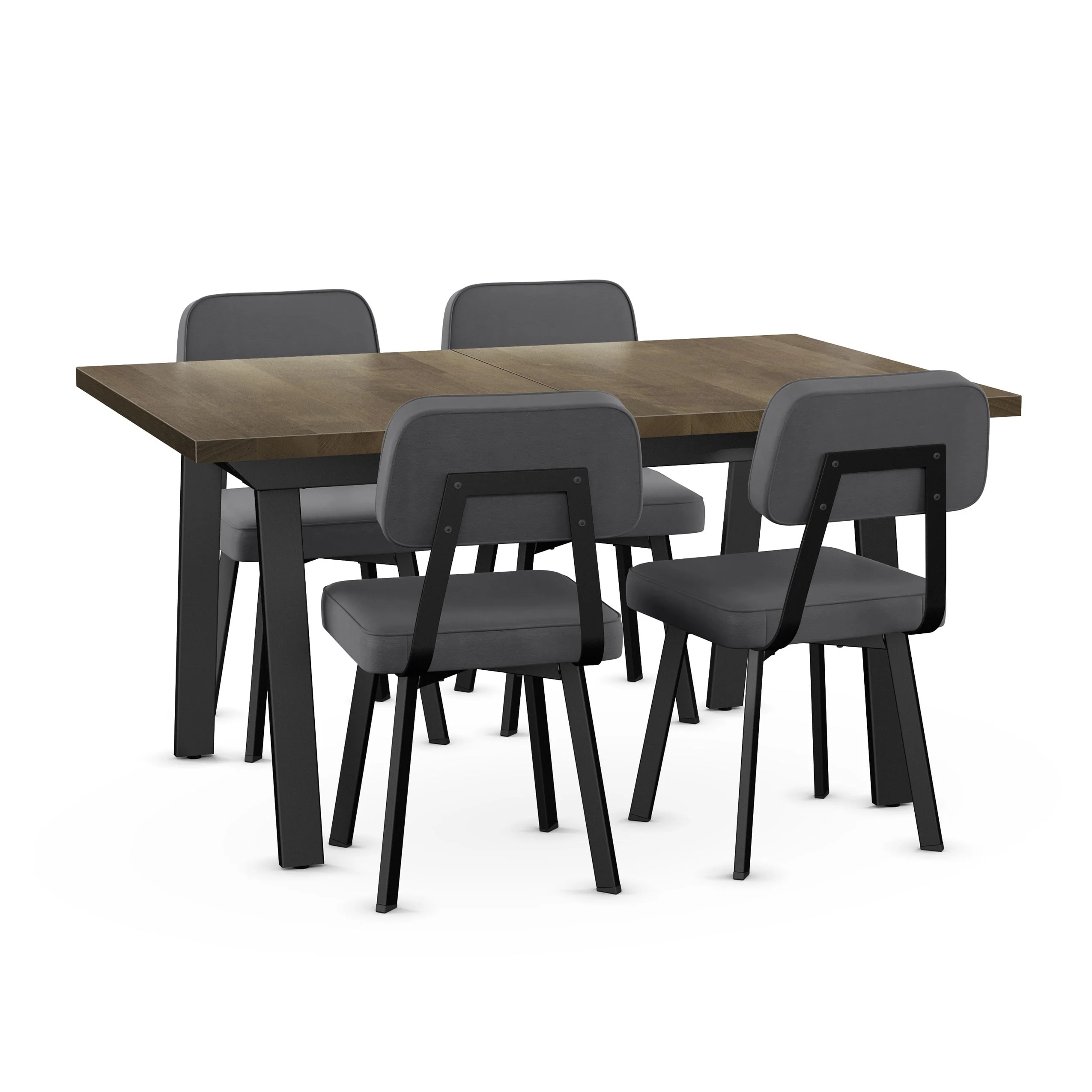 Amisco Kane Extendable Table-Clarkson Chairs 5 Pieces Dining Set