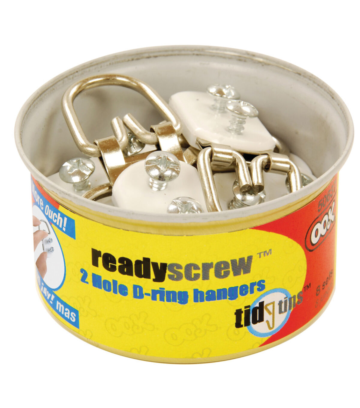 Ook 8pc ReadyScrew 2 Hole D Ring Hangers
