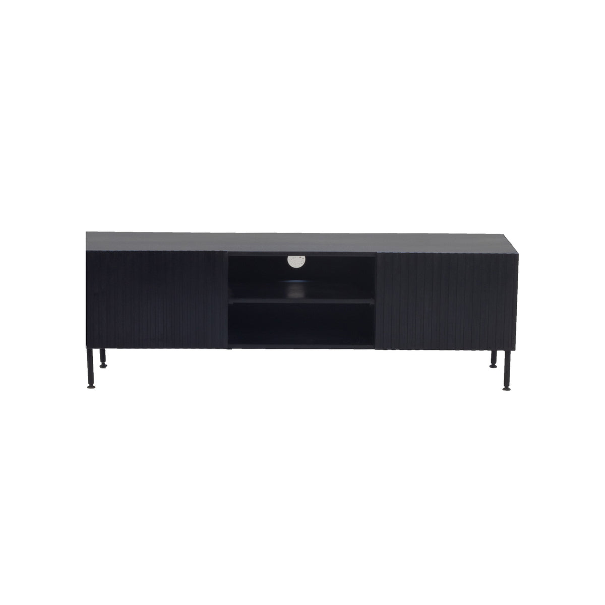 Giga Meubel Tv-Meubel Roman - Zwart Mangohout - 150x40x50cm