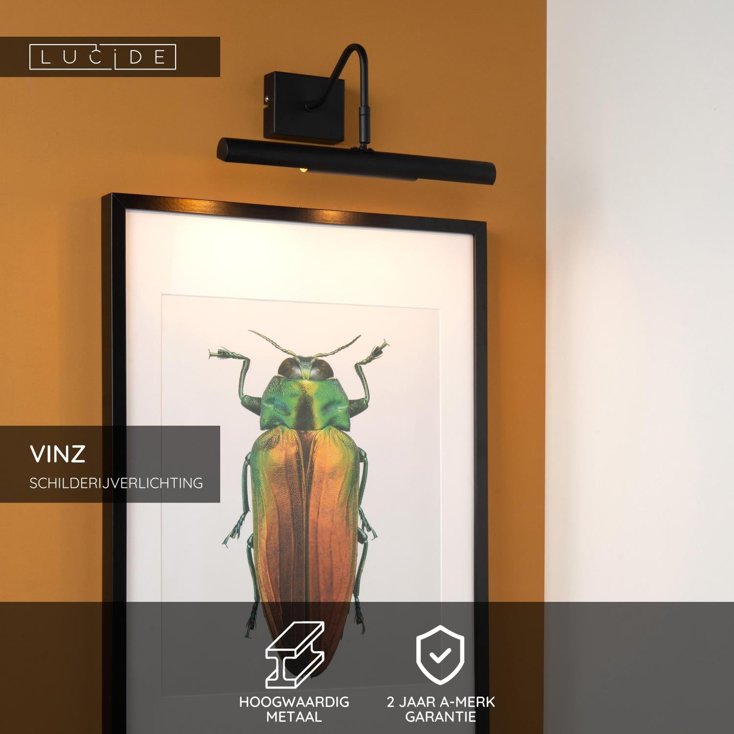 Lucide VINZ Schilderijverlichting - Zwart