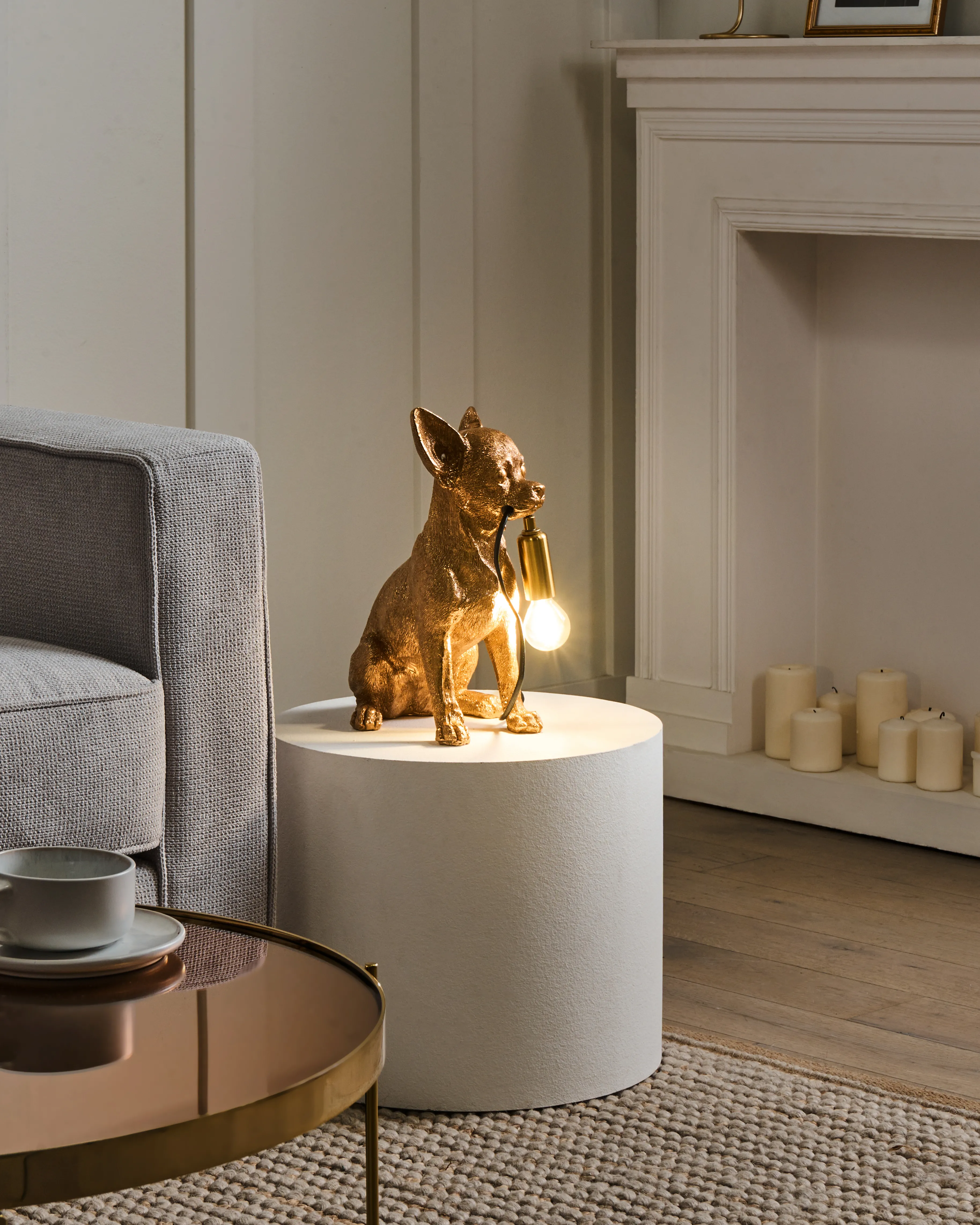 Table Lamp Dog ROCCO Gold