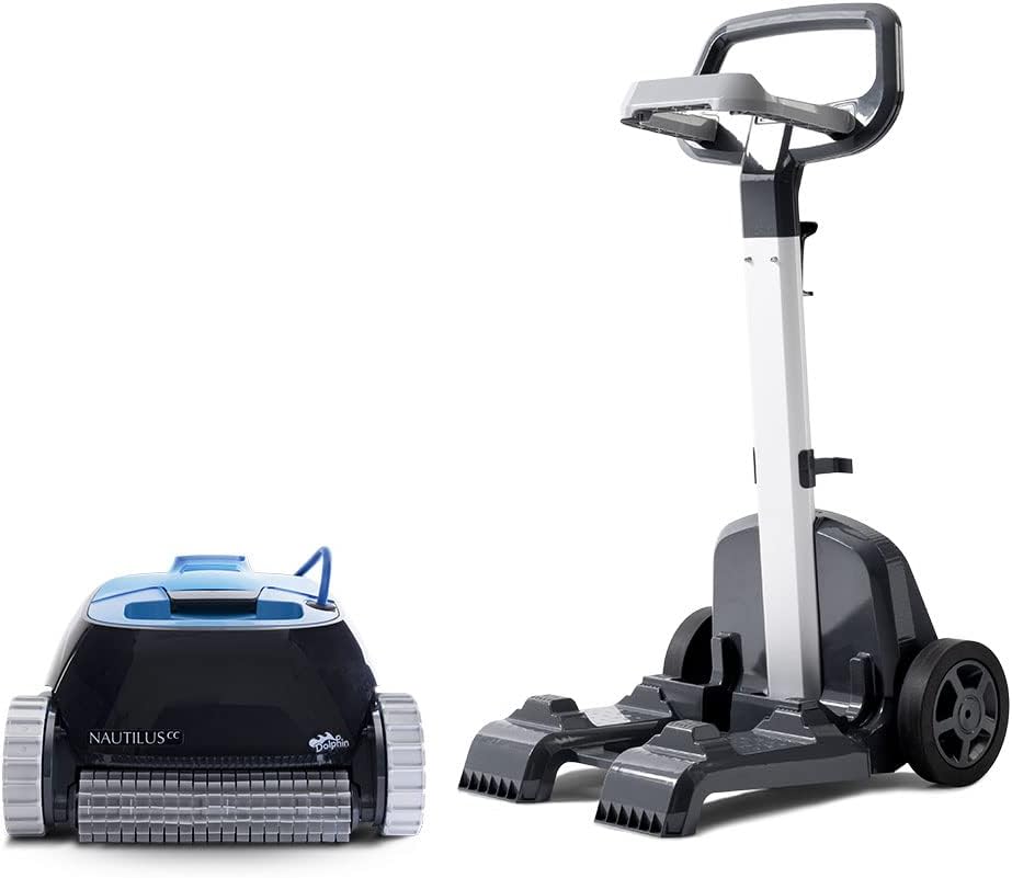 Dolphin Nautilus CC Automatic Robotic Pool Vacuum Cleaner  Always Cleaning  Never Charging  Includes Caddy for Easy Transport and Storage  Ideal for In-Ground Pools up to 33 FT in Length