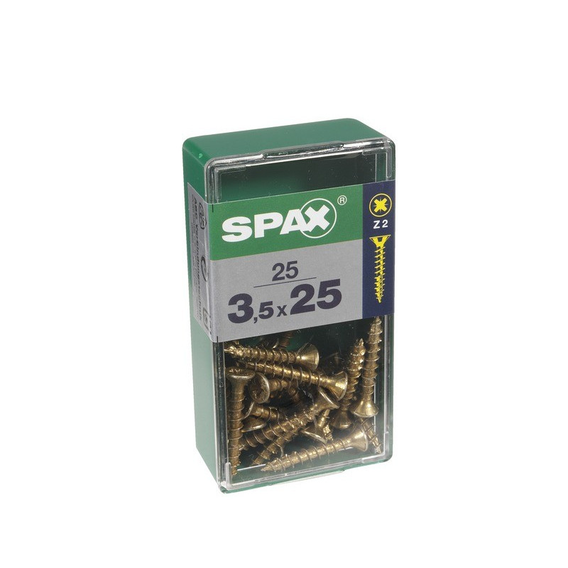 Vis TF Pozi jaune Ø 3,5 x 25 mm 25 pièces SPAX