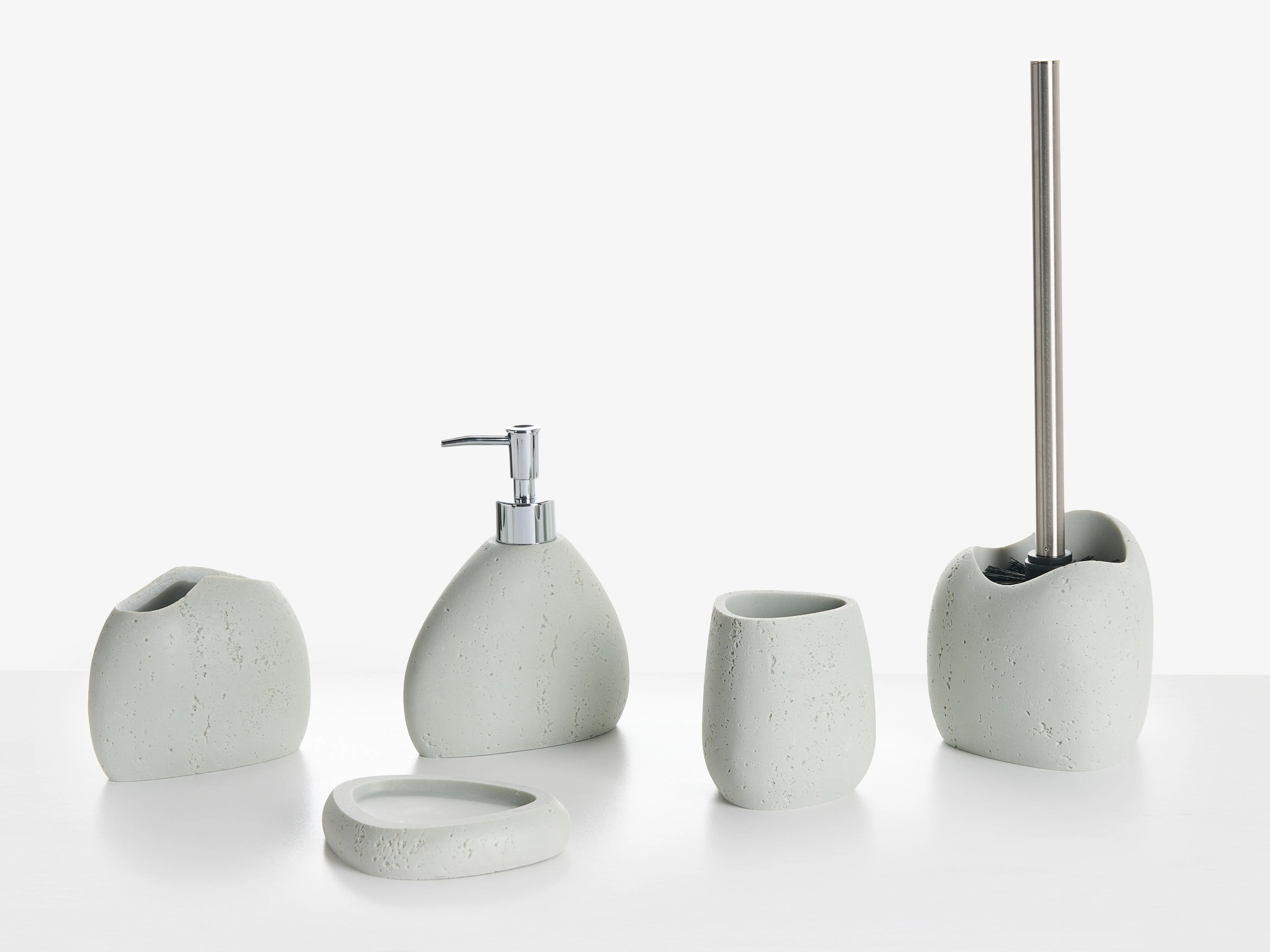 5-Piece Bathroom Accessories Set COATA Light Grey