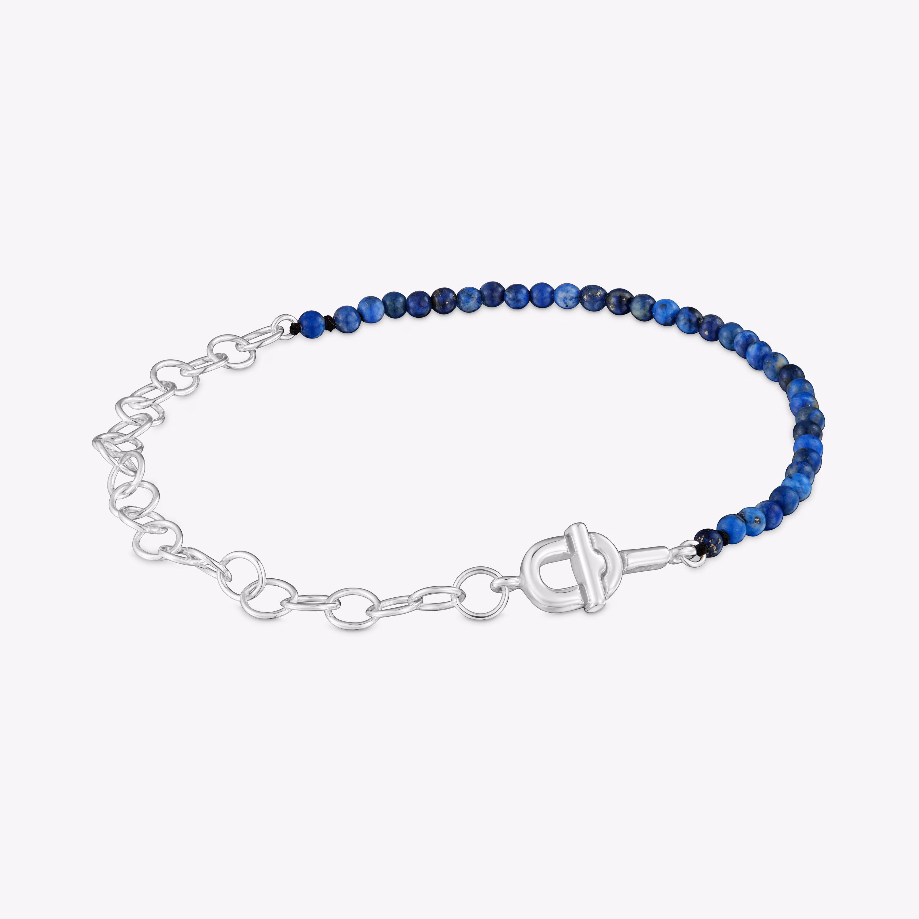 Pulsera cadena de plata y lapislázuli TOUS MANIFESTO
