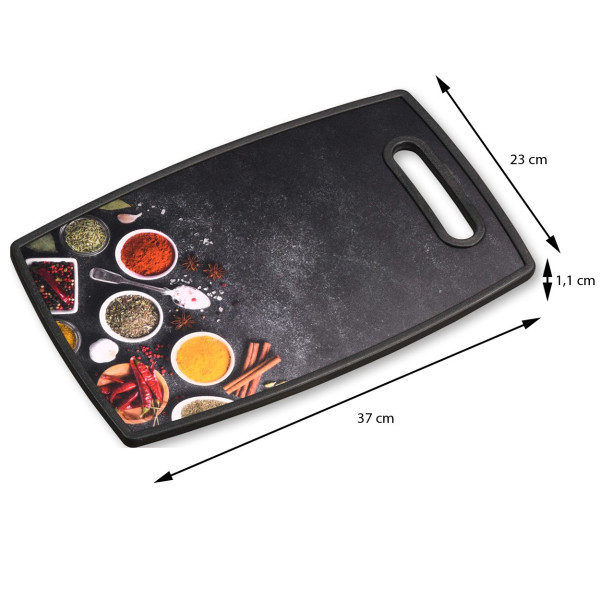Deska kuchenna antybakteryjna Spices 37x23x1,1 cm Nowoczesna