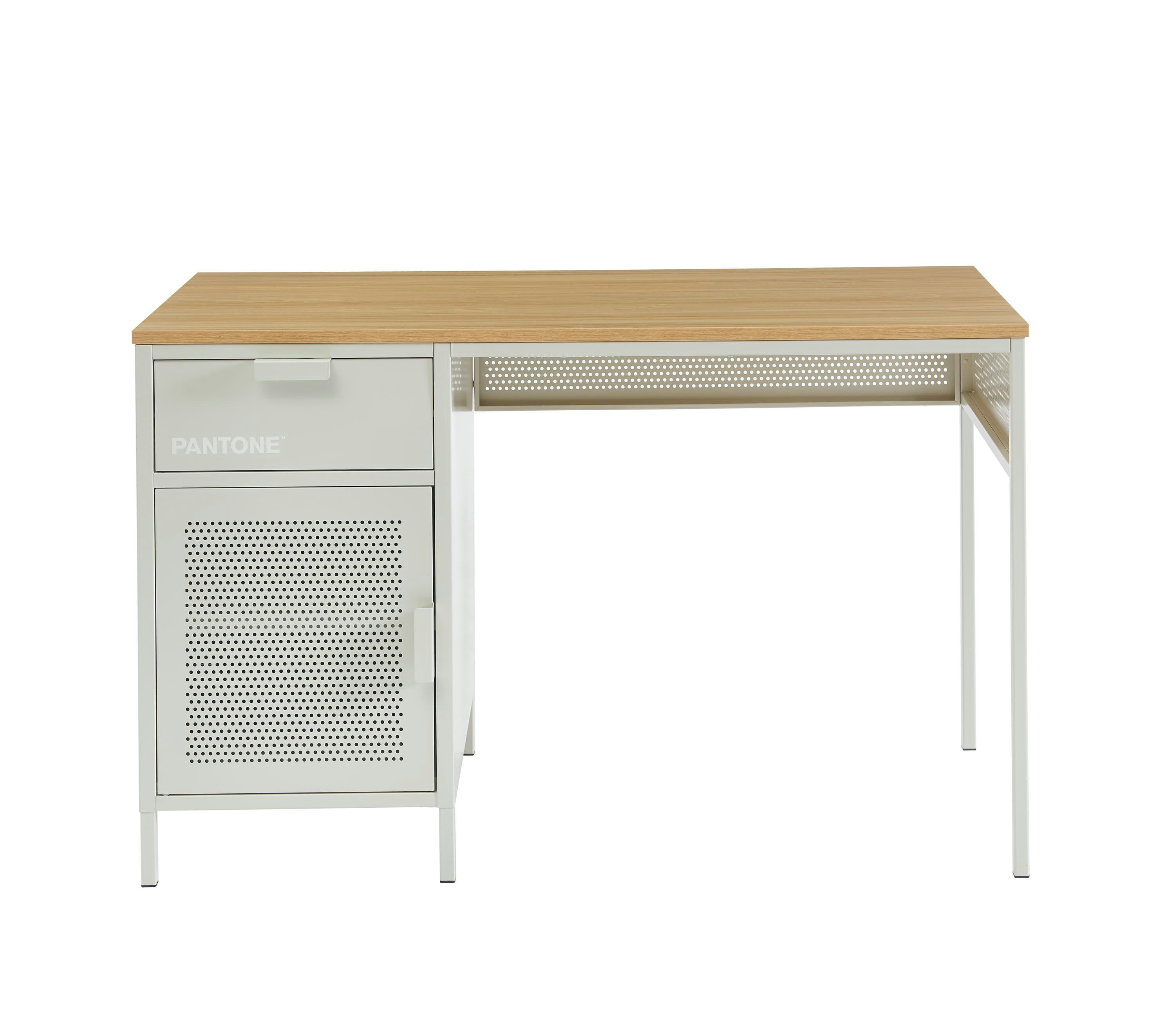 PANTONE - Bureau  métal beige sable 120cm