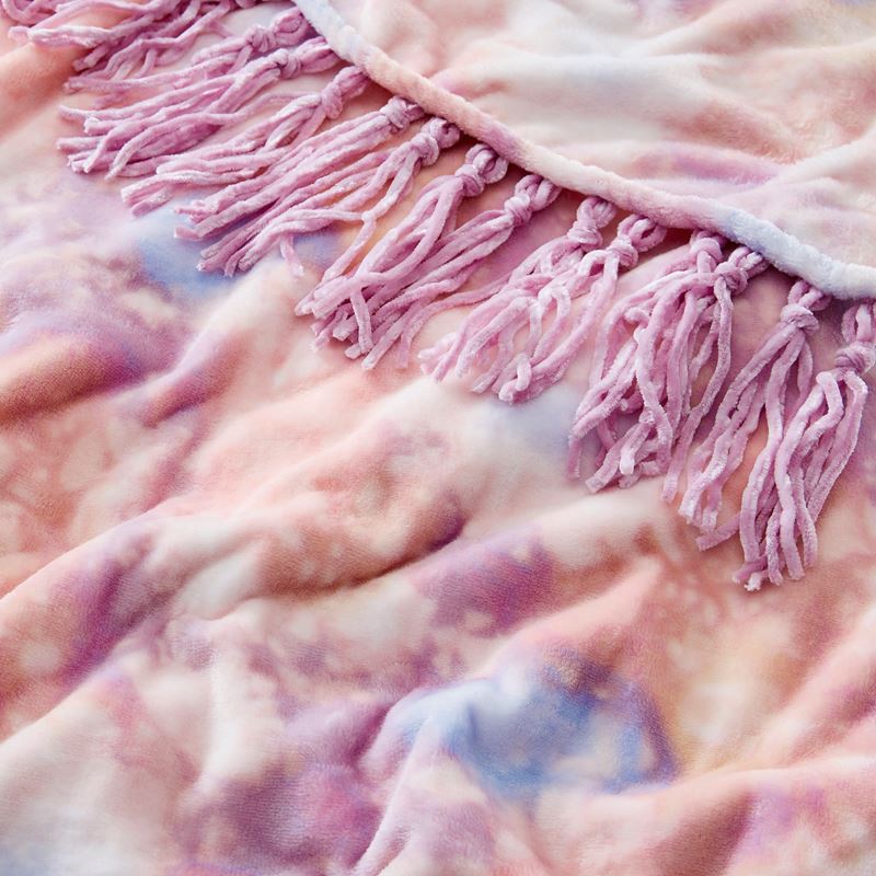 Supersoft Pink Tie Dye Print Blanket