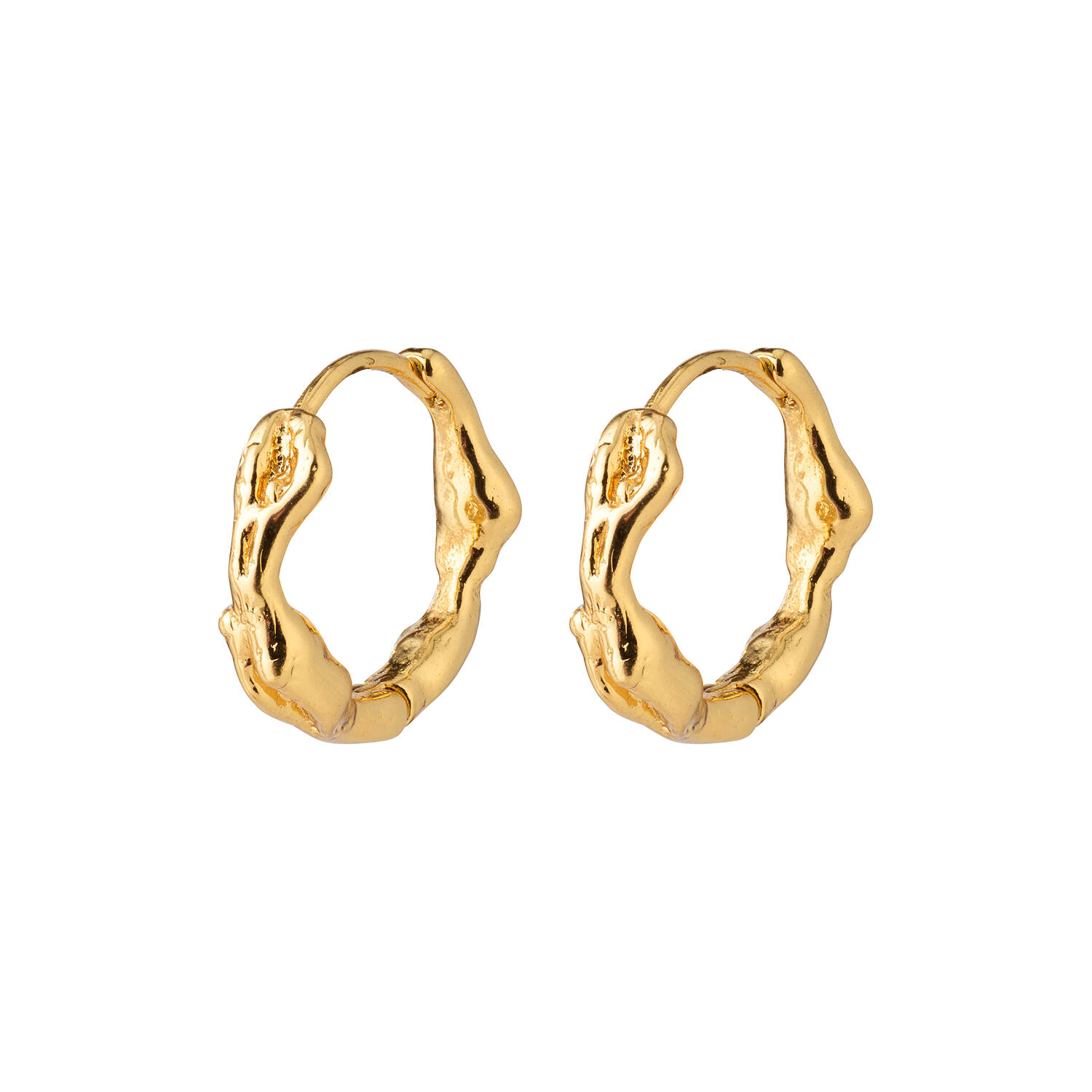ZION Huggie øreringe Small, gold plated