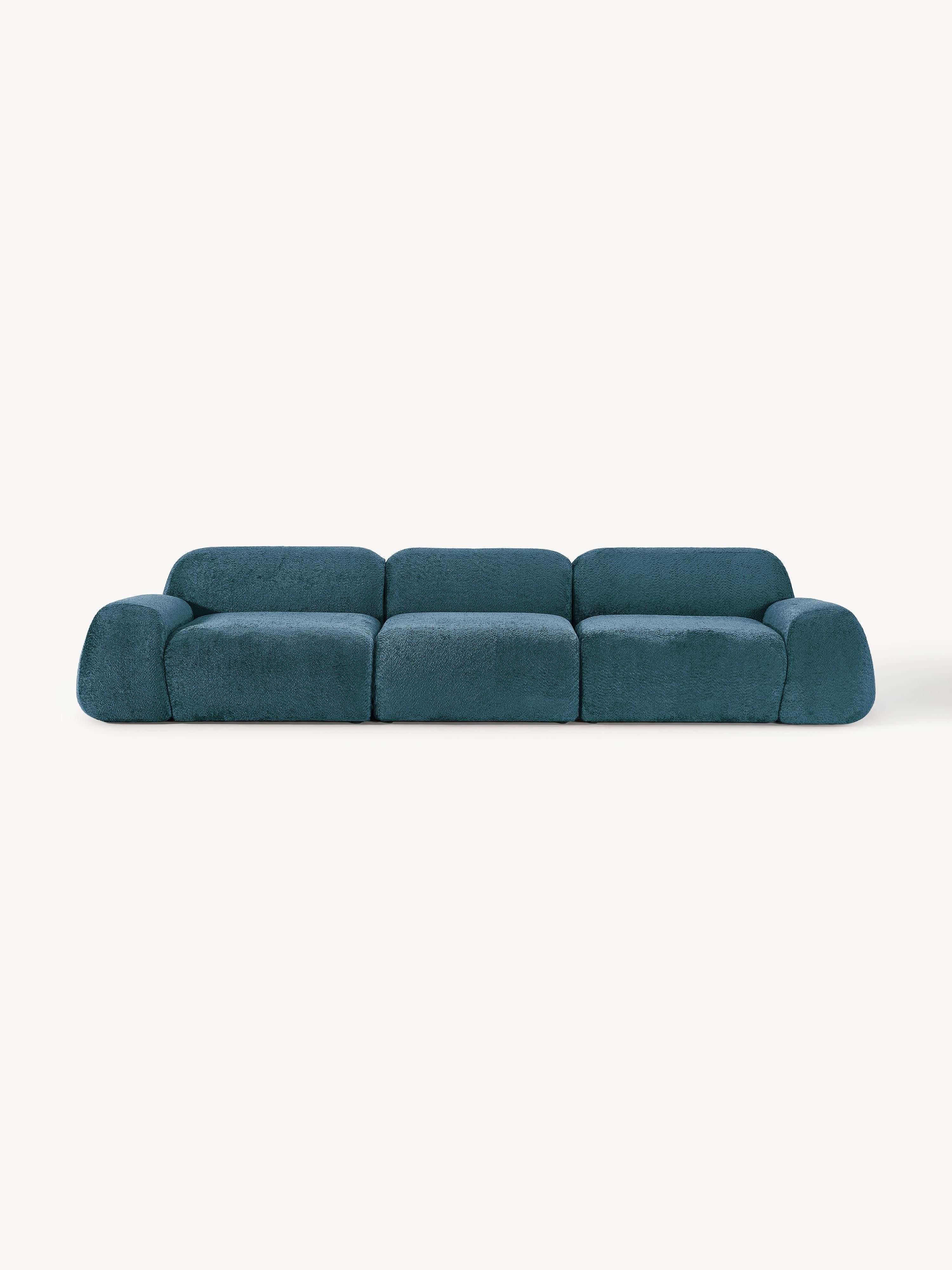 Modulares Sofa Wolke (4-Sitzer) aus Teddy-Bouclé