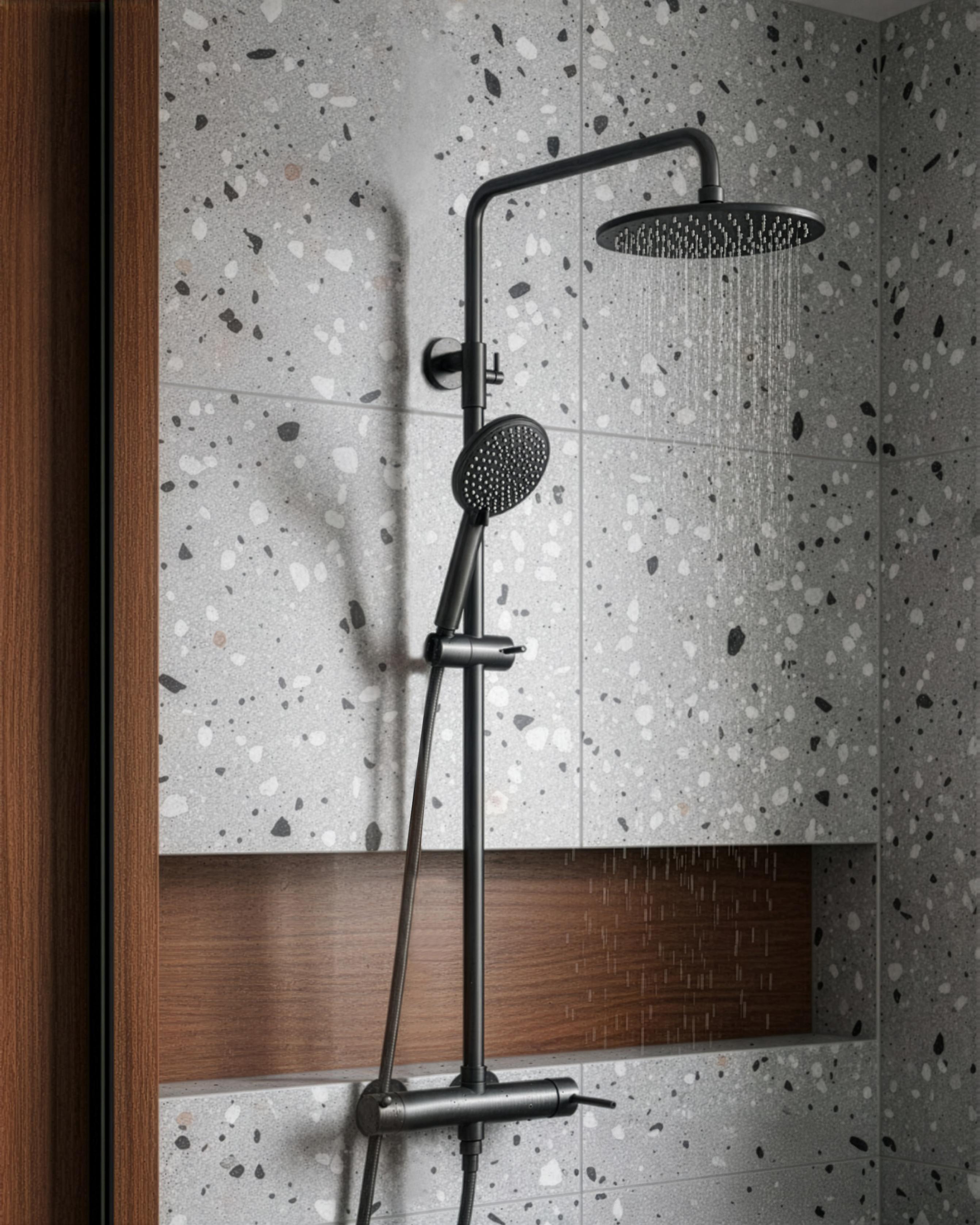 Mixer Shower Set with Rainshower PUYEHUE Black