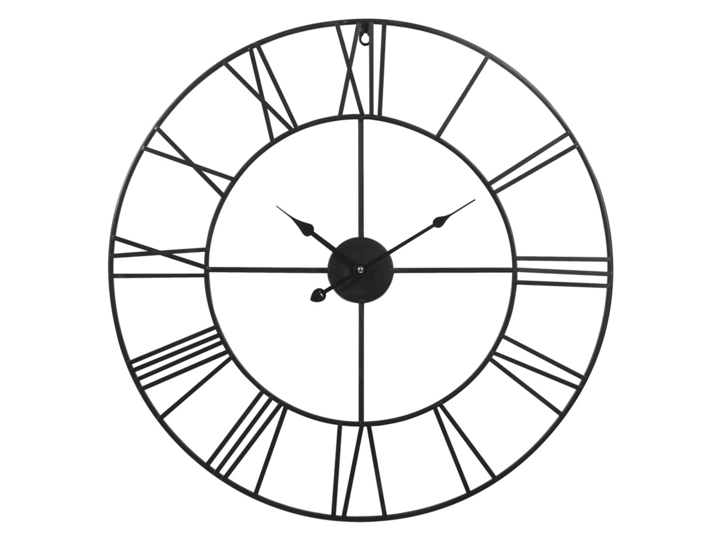Zegar ścienny metalowy 60 cm czarny