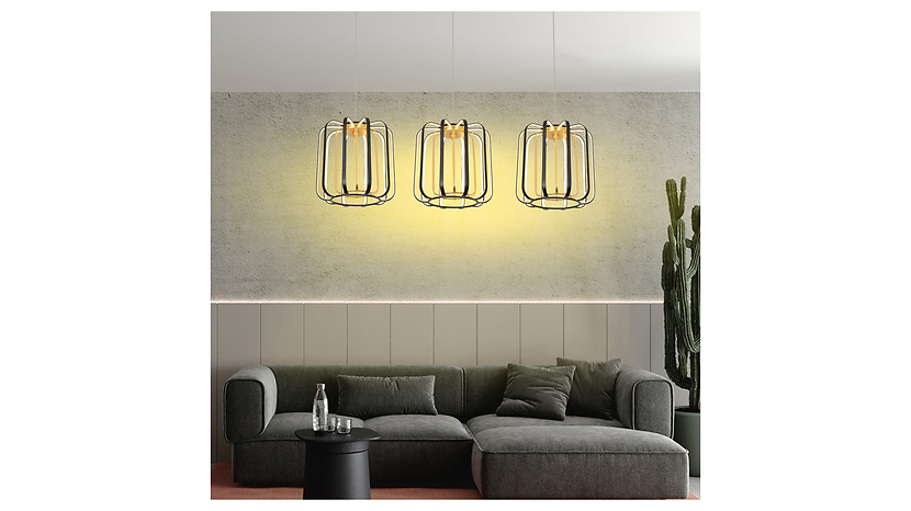 Lampa wisząca Xara LED ze ściemniaczem czarno-złota