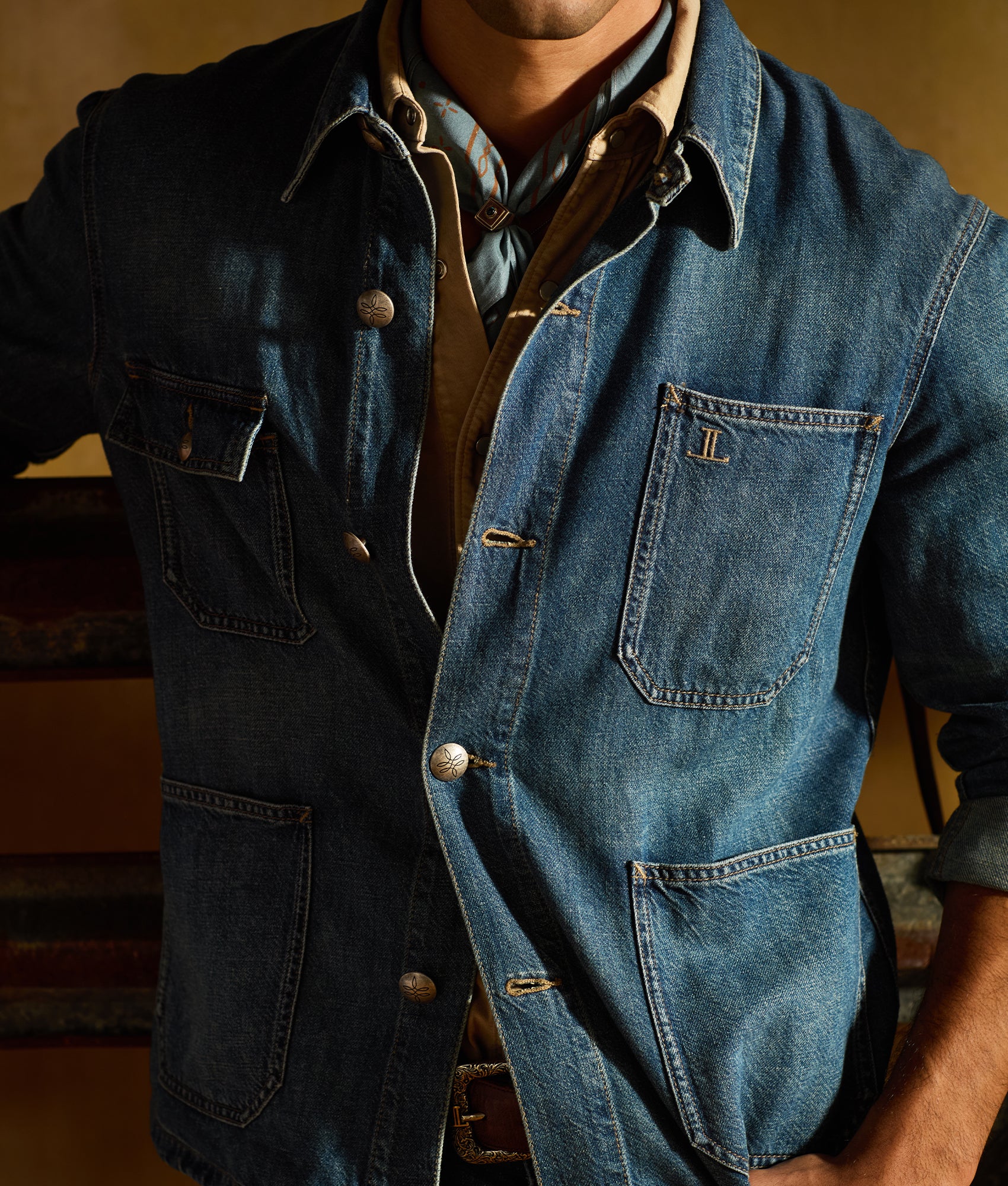 Western Bandana - French Blue