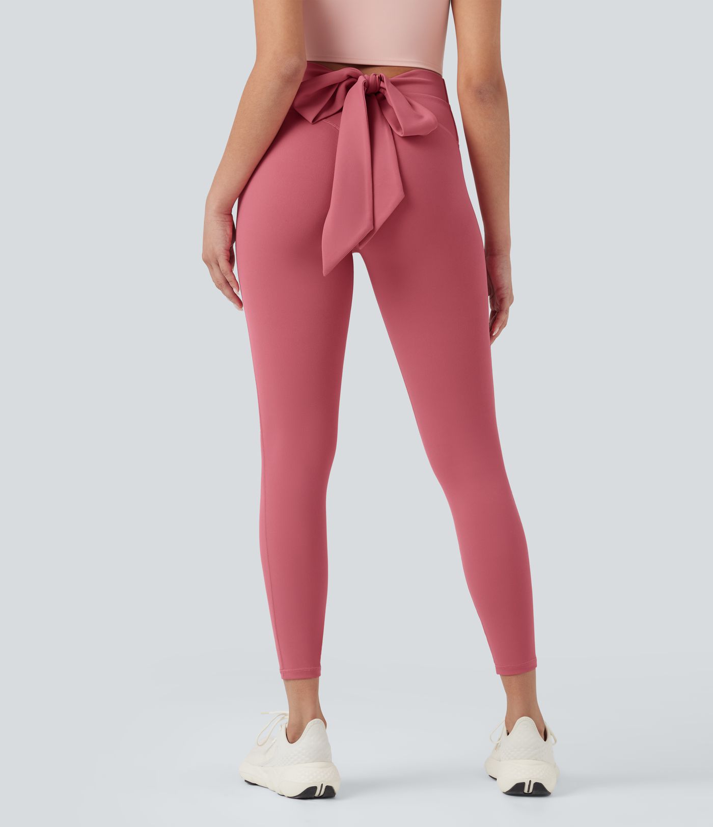 Legging yoga 7/8 SoftlyZero™ taille haute froncé avec lien dos - UPF50