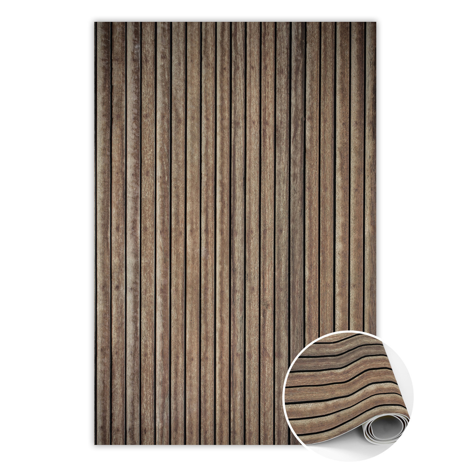 Wewnętrzny dywan winylowy Deska w paski 60 x 90 cm