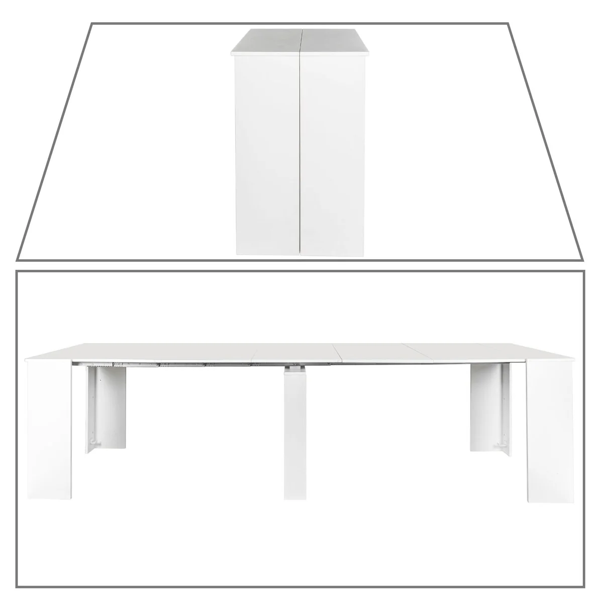 Modern Wooden Rectangular Extendable Dining Table