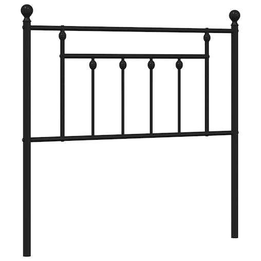 NNEVL Metal Headboard Black 90 cm