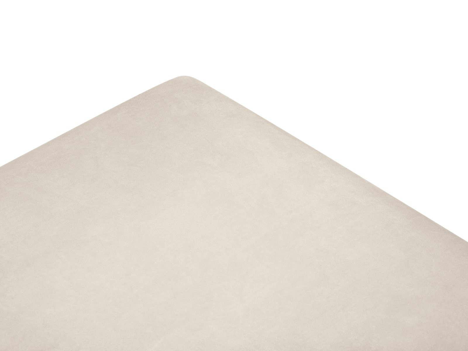 YANIS - Pouf Avec Boîte 1 place en Velours Beige