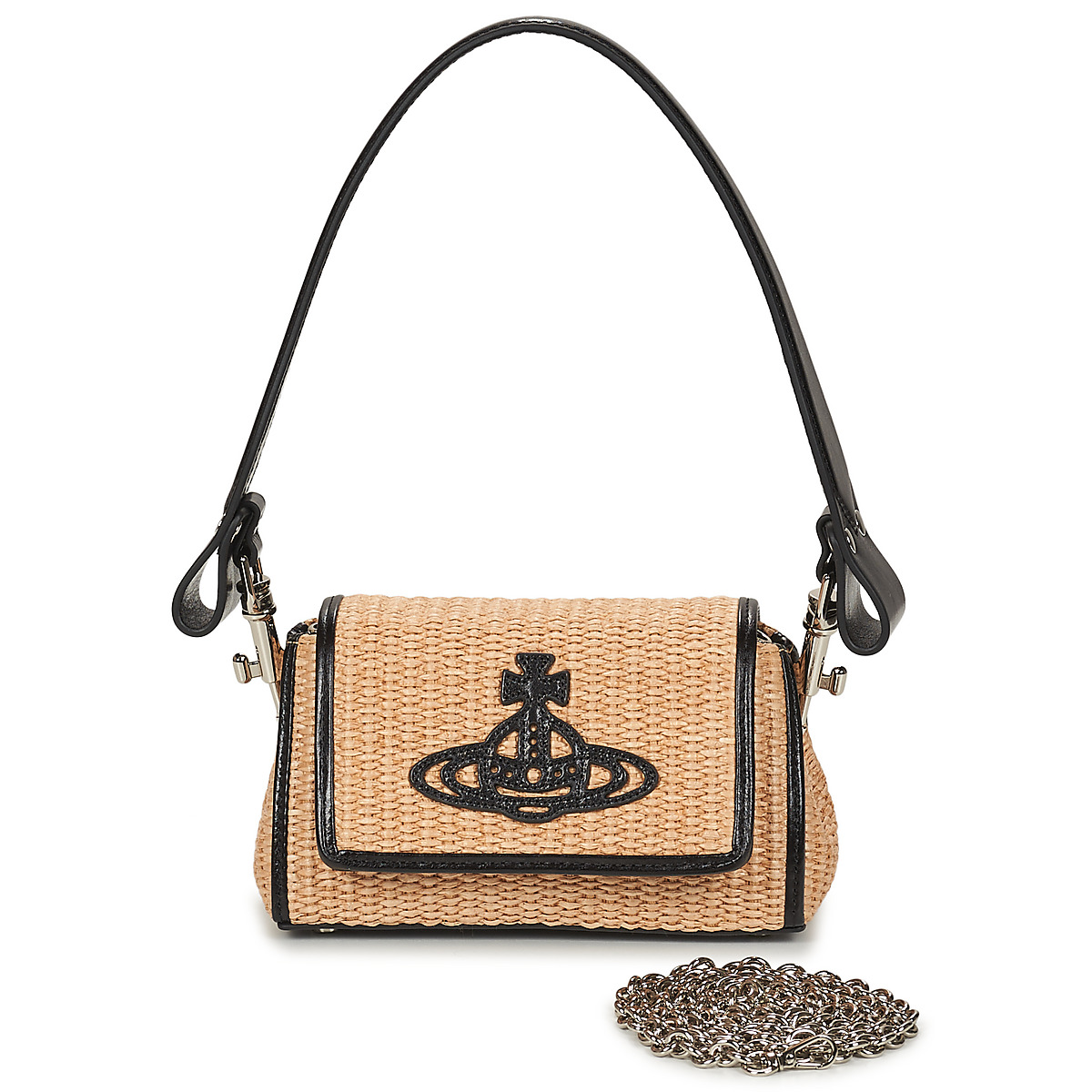 Vivienne Westwood - HAZEL SMALL HANDBAG - Raffia / Black