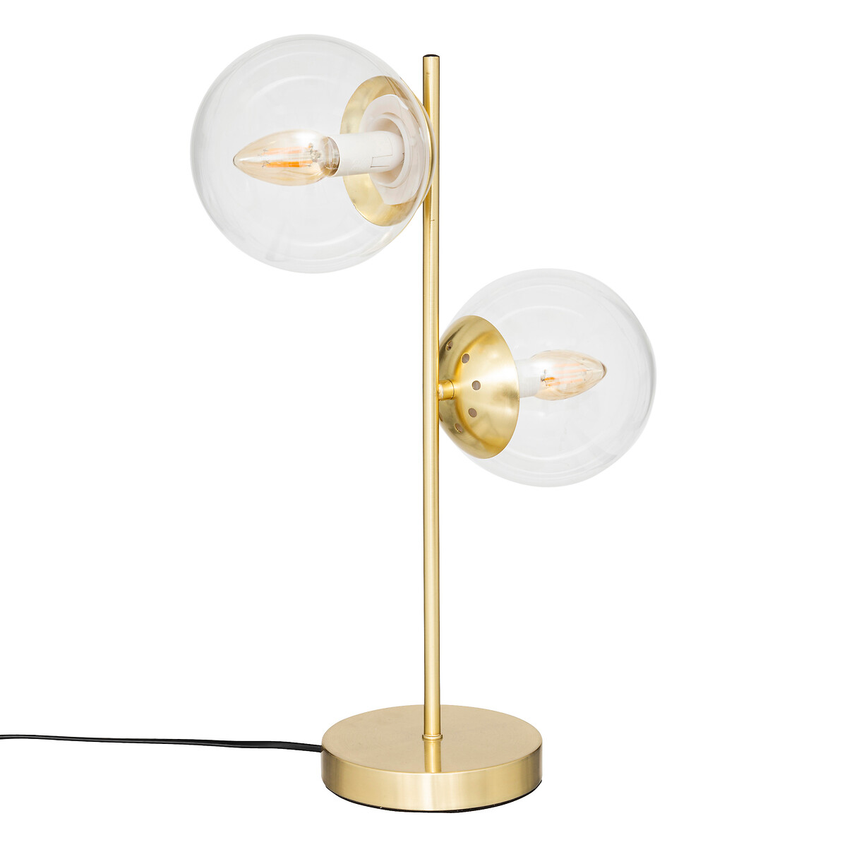 Lamp "Collectionneur" Glass, golden, h.48 cm