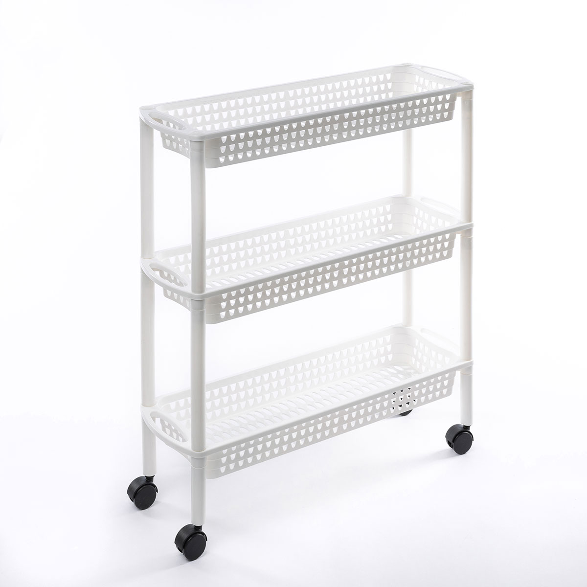 Carrinho de cozinha ALTHEA branco com 3 cestos