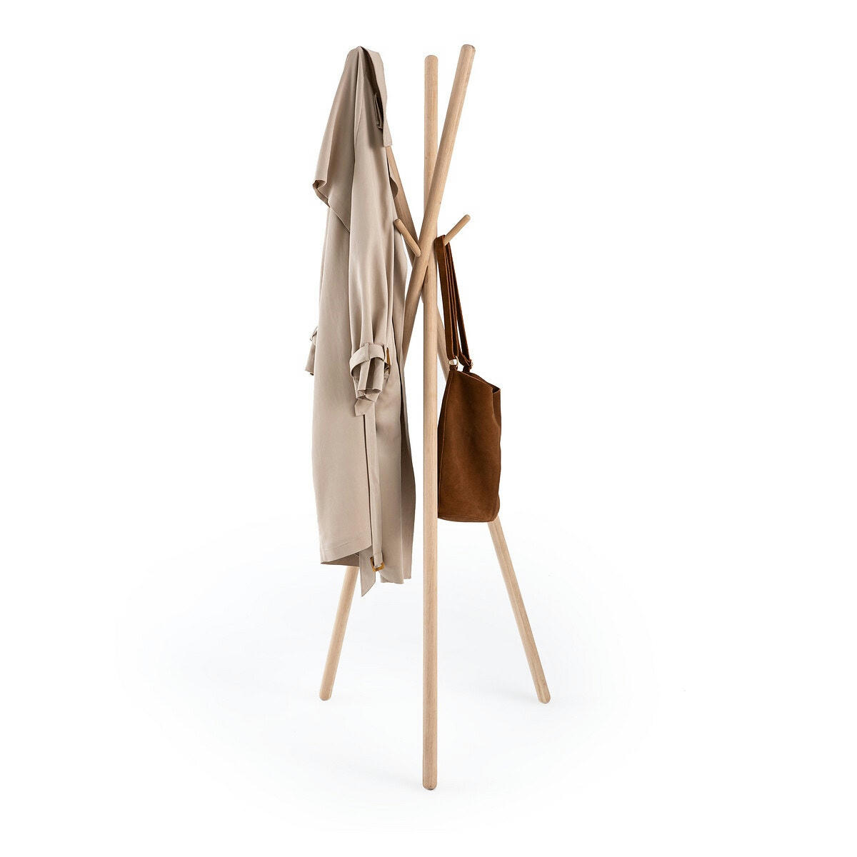 Porte-manteau trépied en chêne massif Compo