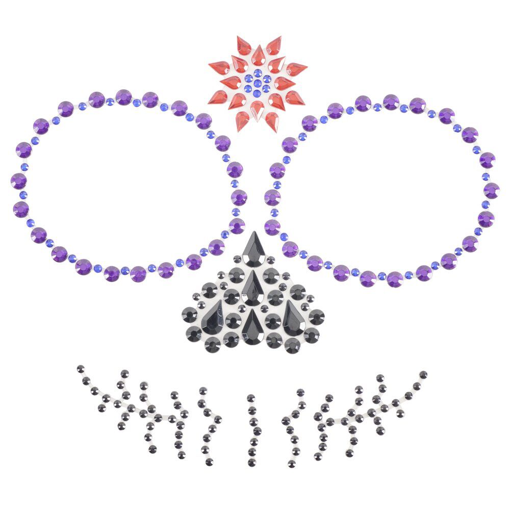 Strass visage Halloween Calavera acrylique autocollant (3 modèles)