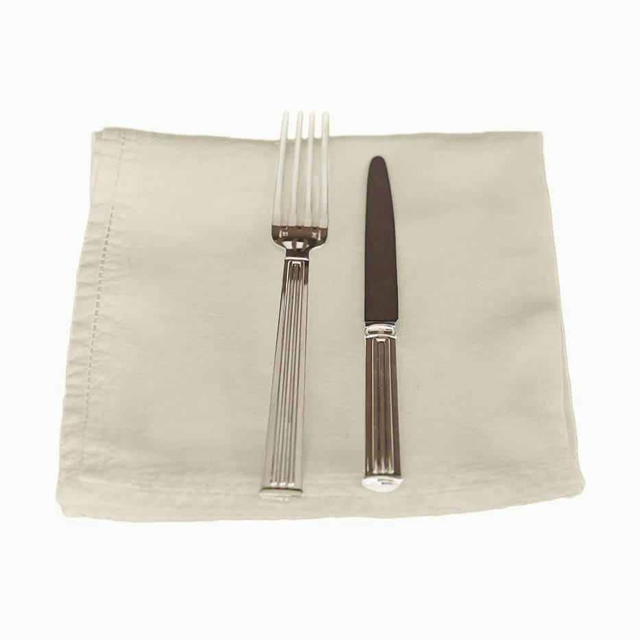BASES DE LA TABLE - Serviette de table  Lin pur lavé  Beige  45x45