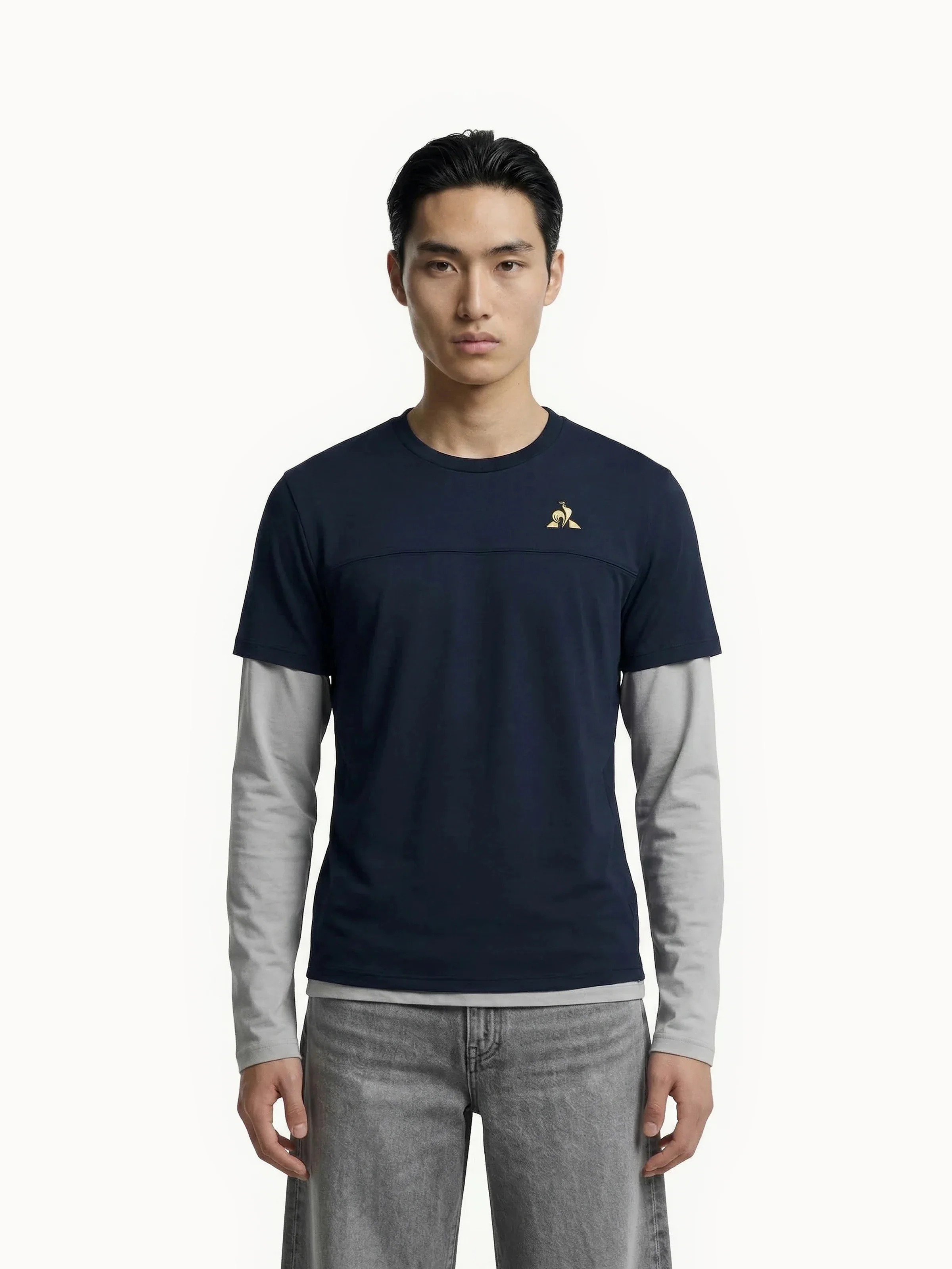 T-shirt Coq d'or avec empiècements côtés texturés